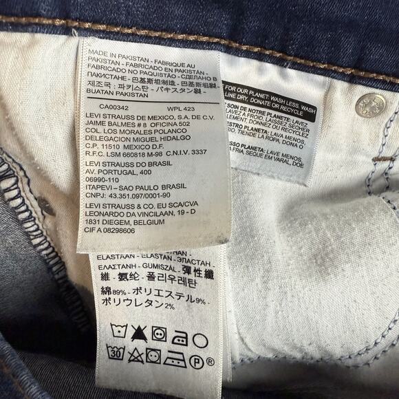 Levi's Jeans Women 30 Blue Denim 5-Pockets Mid-Rise Slimming Skinny Leg Classic - Picture 16 of 16